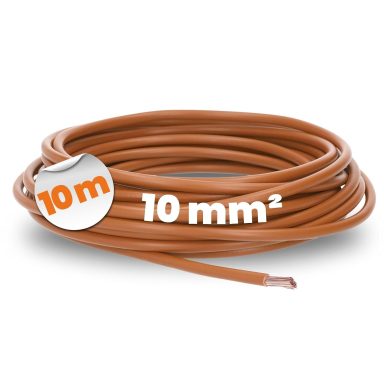 Lapp Cable H07V-K 10 mm² Marrón - 10m de Cableado Flexible de PVC