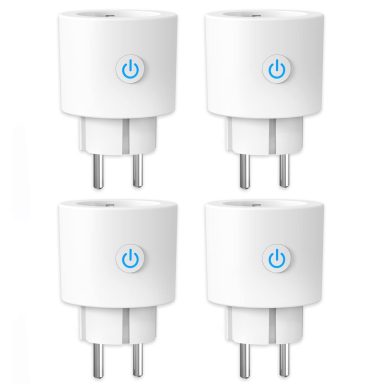 ANTELA Enchufe Inteligente WiFi 16A 3680W con Monitor de Energía, Compatible con Alexa y Google Home, Horarios y Temporizadores, No Necesita