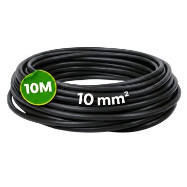 Cable Eléctrico Flexible 10 mm² | Rollo de 10 Metros | Cable Unipolar H07Z1-K Libre de Halógenos | Negro | Sección 10 mm² | Hilo Conductor d