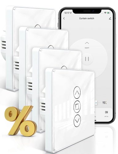 MOES Interruptor de Persianas Inteligente WiFi 2.5D