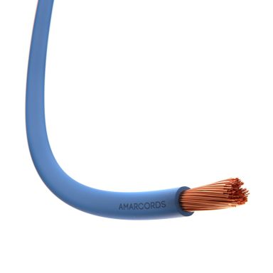 Amarcords - Cable eléctrico sección 1x1,5mm, color: AZUL. Cordón unipolar FS17, 10 metros