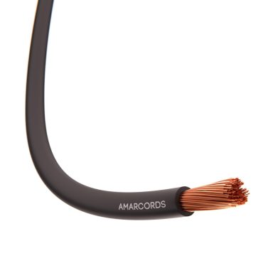 Amarcords - Cable eléctrico sección 1x1,5mm, color: NEGRO. Cordón unipolar FS17, 10 metros