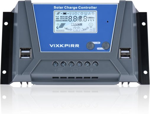 0A Controlador de Carga Solar PWM 12V 24V 36V 48V con Bluetooth