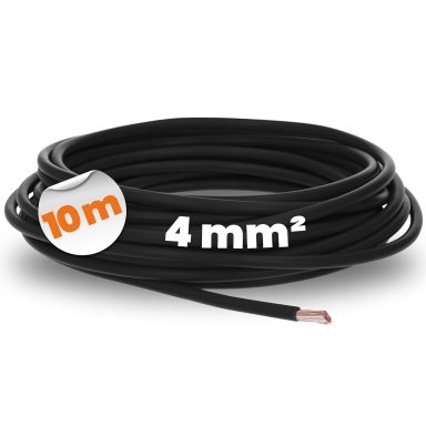 Lapp 4520013 H07V-K Cable de Cableado Flexible Negro, PVC, 4 mm², 10 m